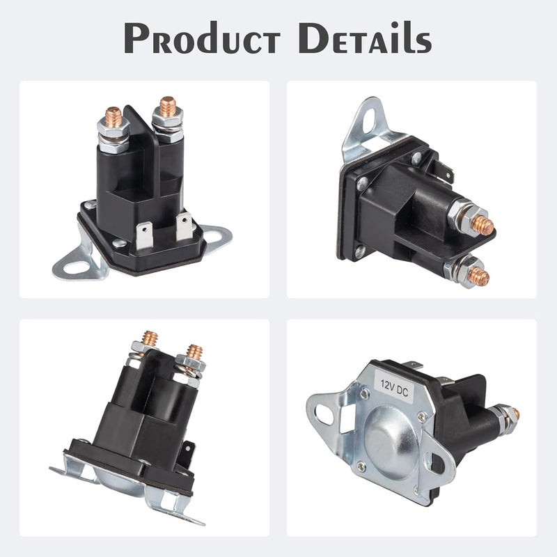 JTAREA 1755382YP Starter Solenoid 12V Lawn Mower Tractor Solenoids Replacement Parts for 35510 Countax 44814800 Husqvarna 5321384-06 5321461-54 Snapper 1-8604 Toro 47-1910 740207 - Image 3